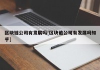 区块链公司有发展吗[区块链公司有发展吗知乎]